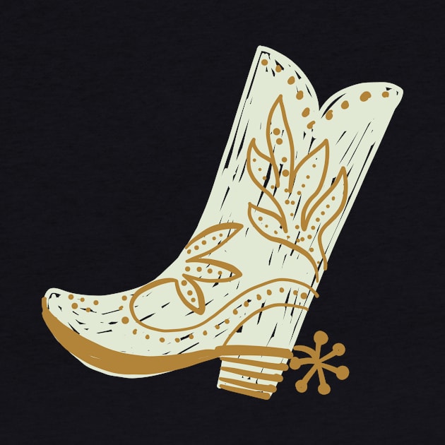 Cowboy Boot Doodle by Rebelform